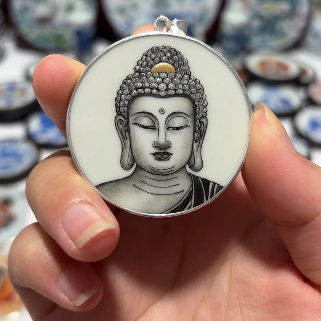 孤***）瓷片精品挂件一个