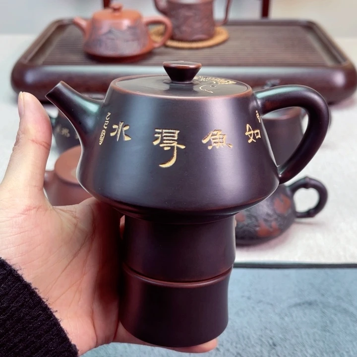 壶欢**哥石瓢外盖230毫升壶