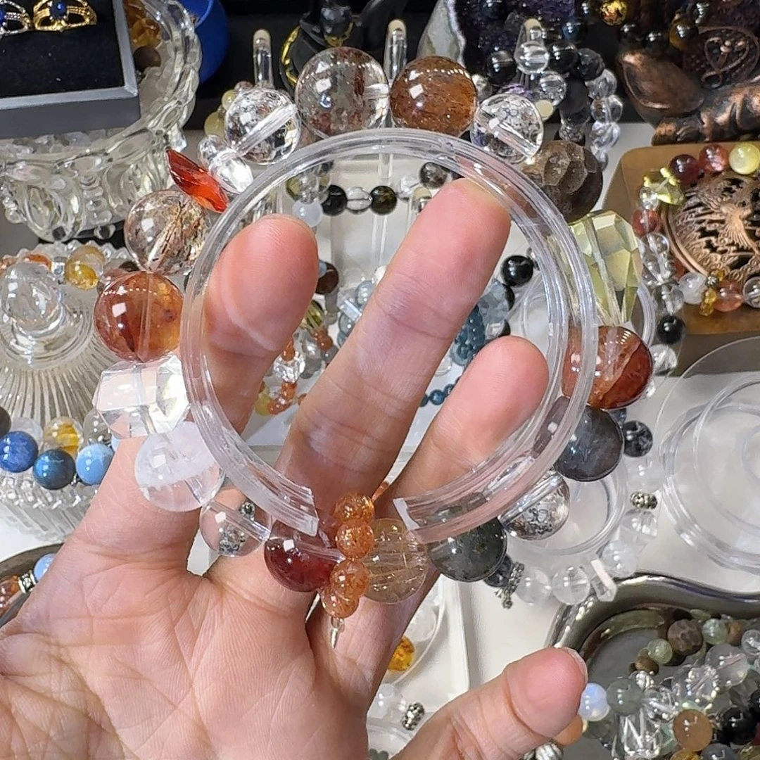 未镶嵌手链水晶孤品多宝 欧泊 聚宝盆幽灵 红胶花 黄水晶 白幽灵