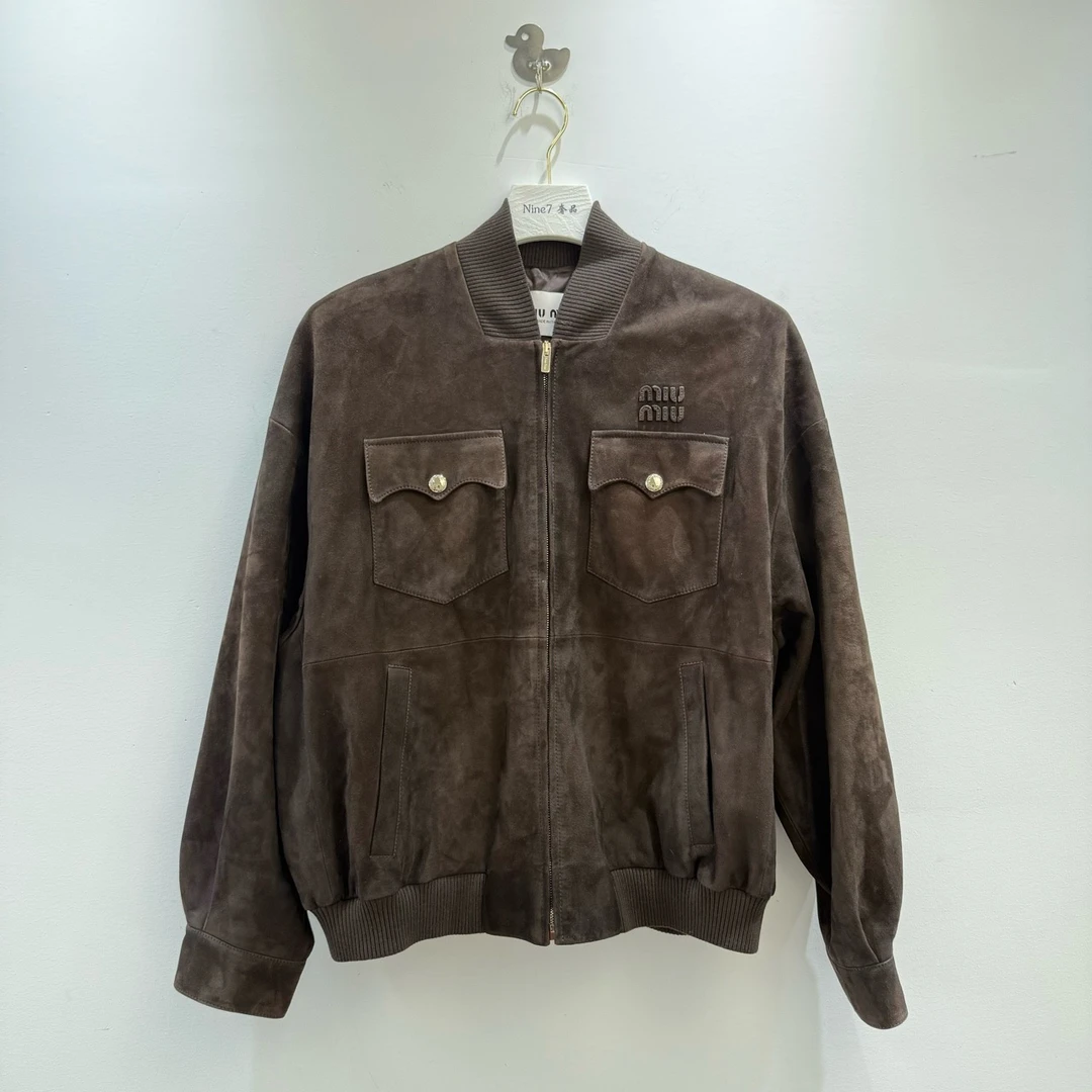 25早春款36码绒面羊皮夹克miumiu外套