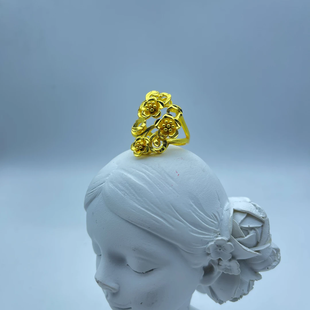 铜合金戒指 altunpusun花朵3D戒指