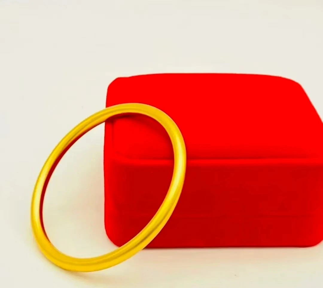 钨金手镯 钨金光面手镯古法素圈5N百搭黄金时尚气质经典简约传承