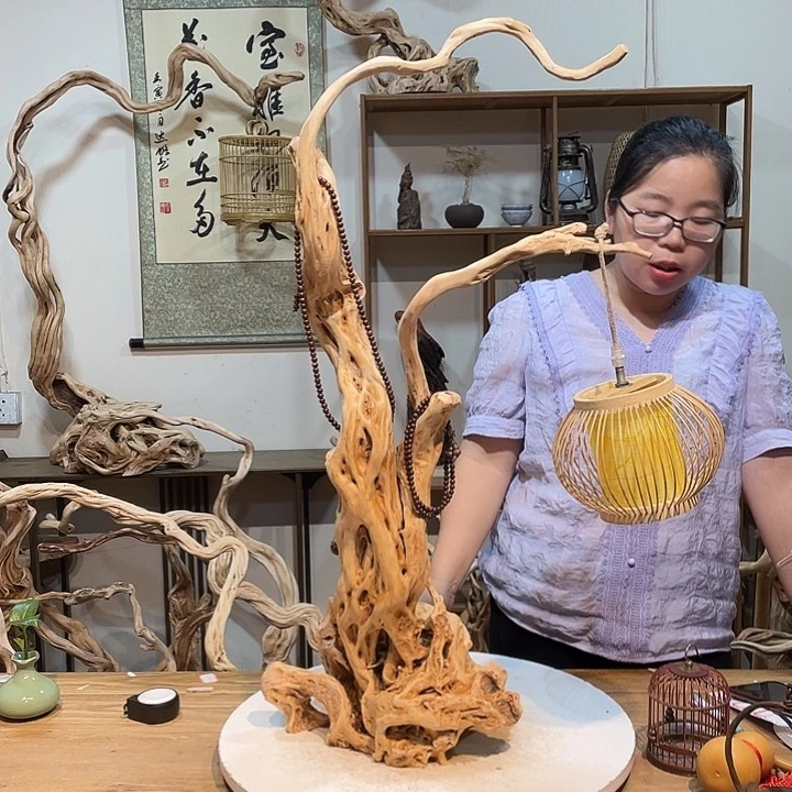 s***n香榧木杜鹃根根艺摆件