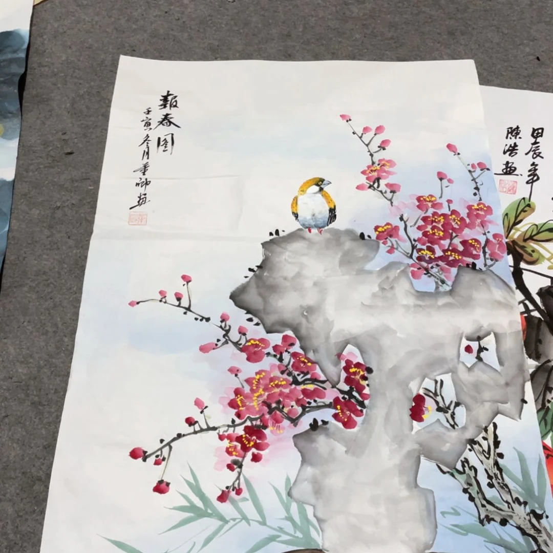 国画国画作品画心一张