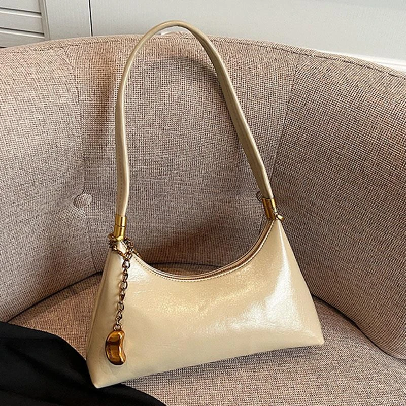 潮流休闲腋下包女2025新款韩版时尚百搭饺子包简约高级感单肩女包