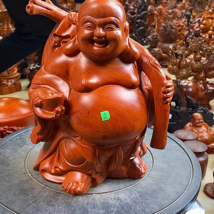 小巴花梨木弥勒笑佛30 公分