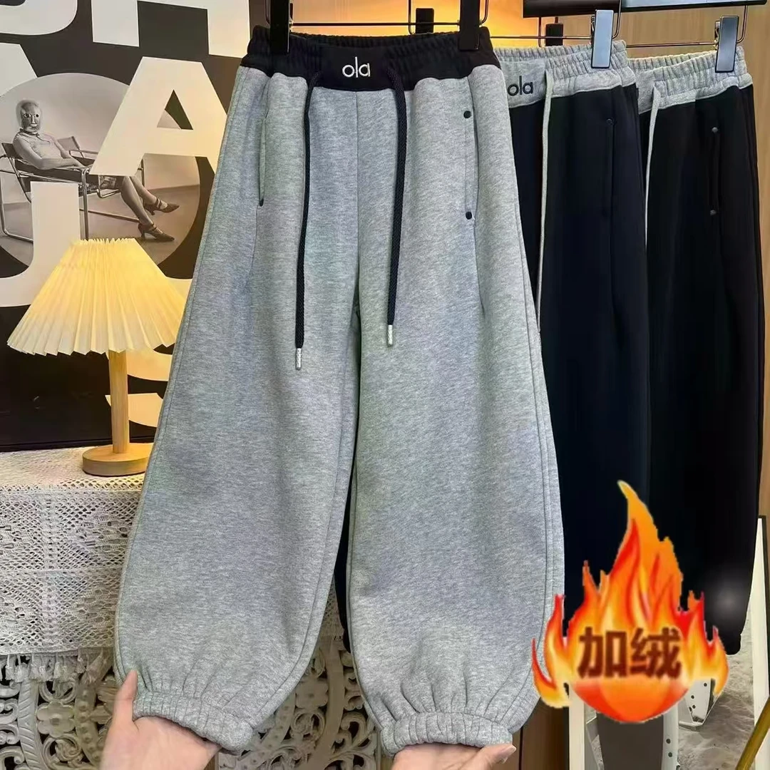 【加绒】冬季新款男女童保暖卫裤中大童宽松百搭长裤休闲运动裤