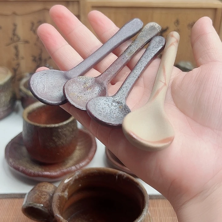 备前烧，咖啡勺，标价为单个价格，