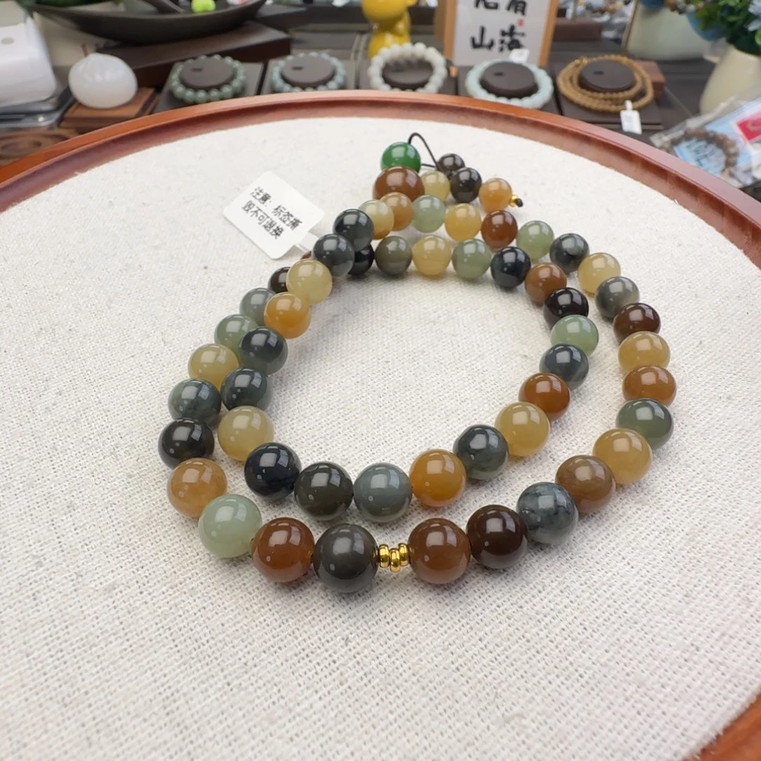 和田玉未镶嵌手链卡8楼兰女神链，28