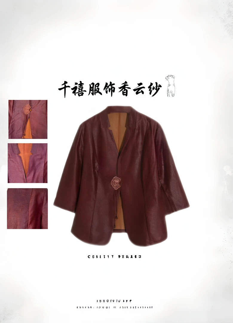 【千禧专属】267-1桑蚕丝香云纱高品质高端大气款休闲百搭西服