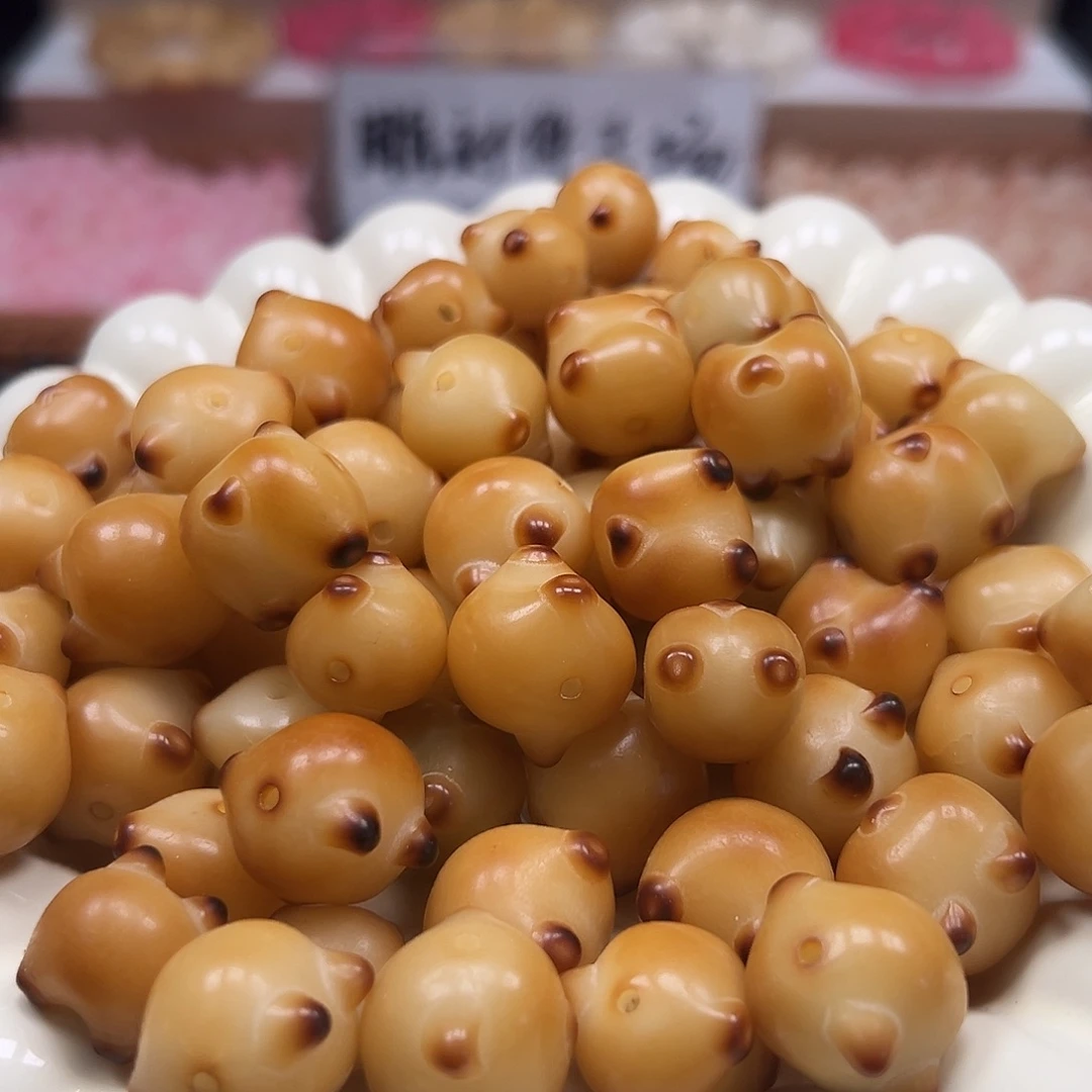 手串菩提根/象牙果瑕疵炭烤柯基屁屁20颗有裂