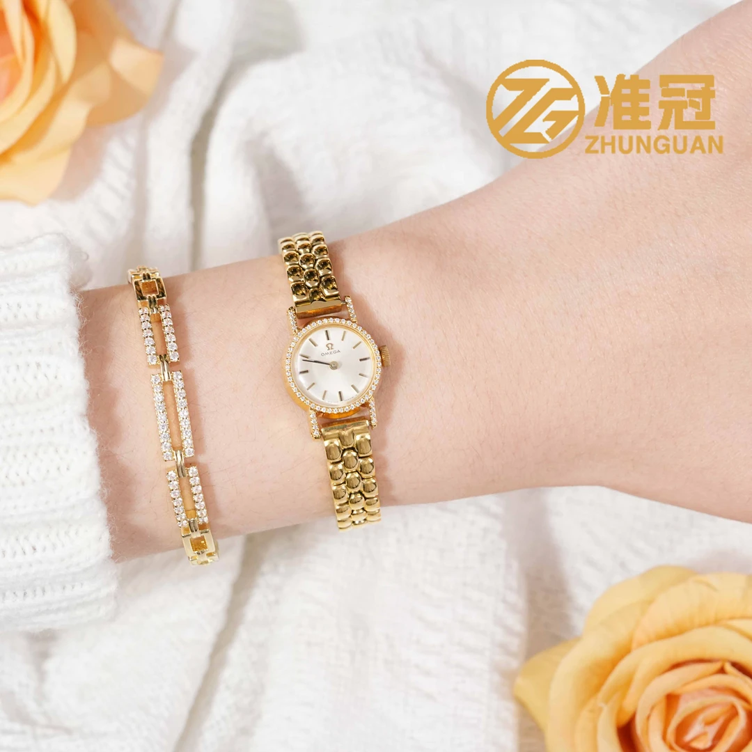 95新 Omega/欧米茄 16.5mm手动机械JM5328后钻碟飞系列瑞士表凯5