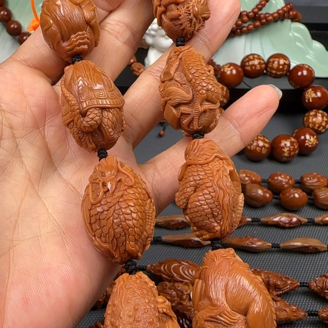 吊坠橄榄核水晶核龙生九子