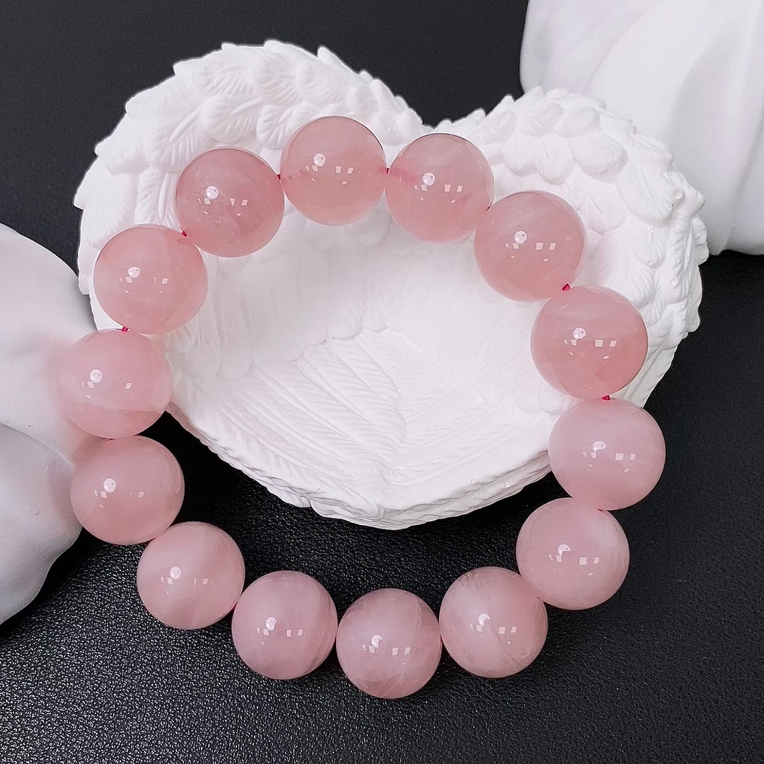 果冻体粉水晶天然马达加斯加老矿粉晶无优化-尺寸可选-多样性发一