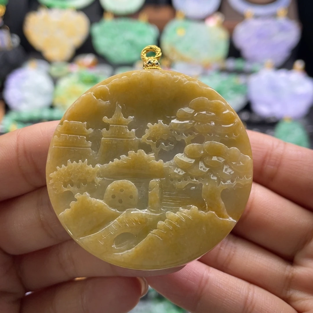 翡翠未镶嵌颈饰代编织