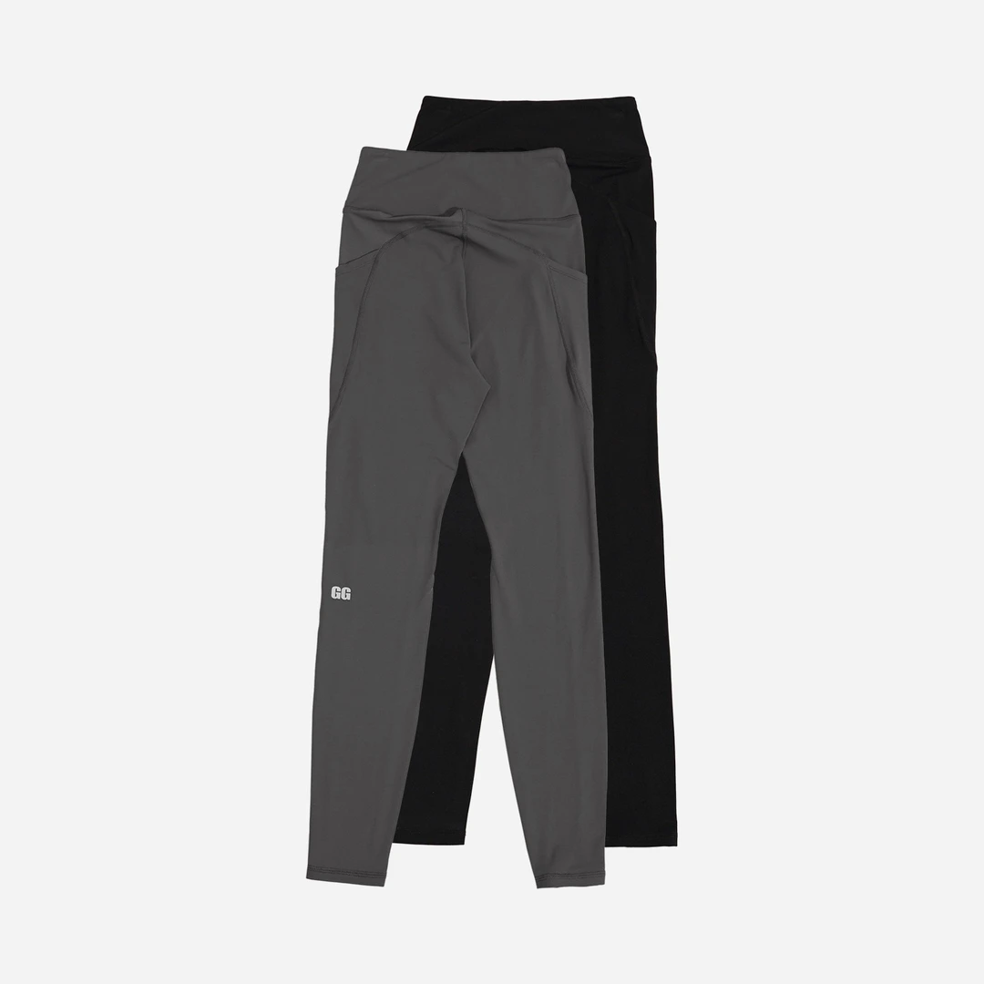 潮牌女装休闲显瘦黑色运动外穿薄款弹力提臀瑜伽打底裤-151244