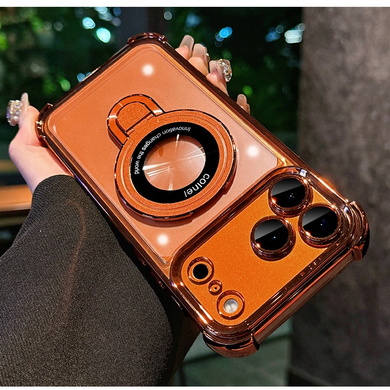 护镜四角防摔磁吸露标支架壳简约适用苹果17promax/17pro/17air