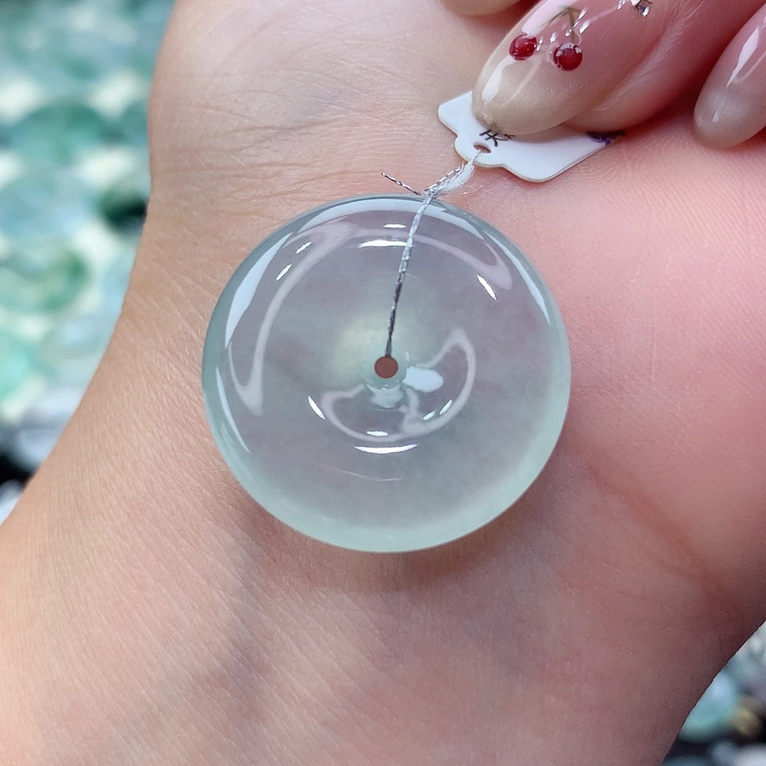 翡翠未镶嵌颈饰编号11尺寸24.0-5.9