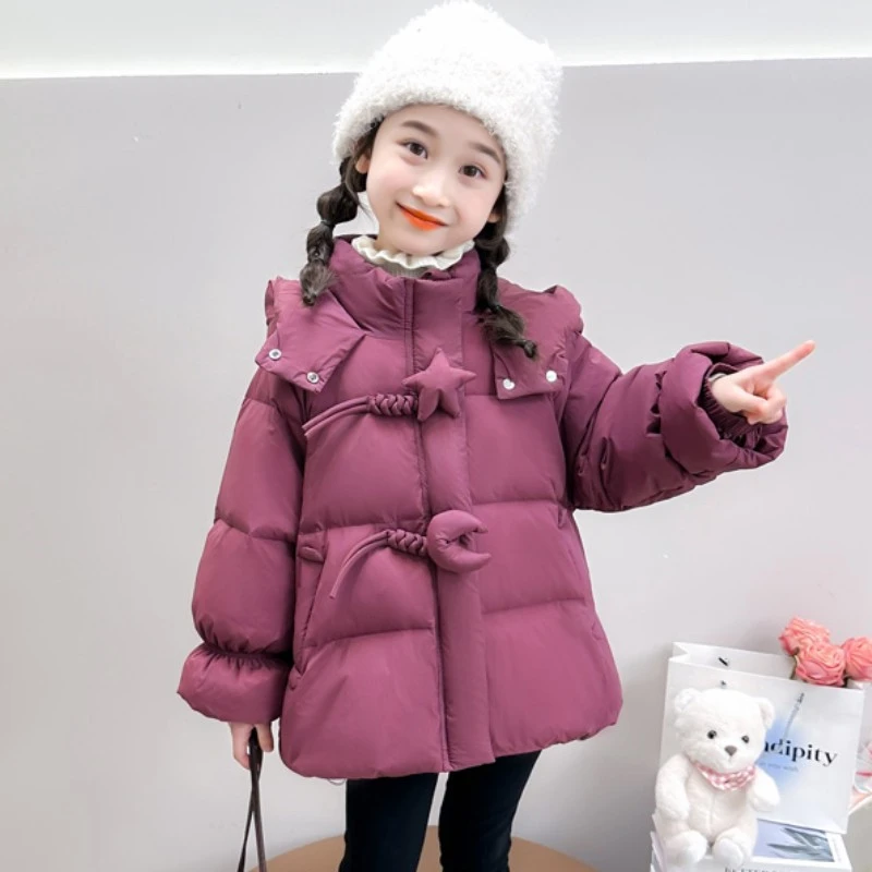 巴拉女童羽绒服冬季2026新款儿童洋气宝宝加厚冬季白鸭绒时髦冬装