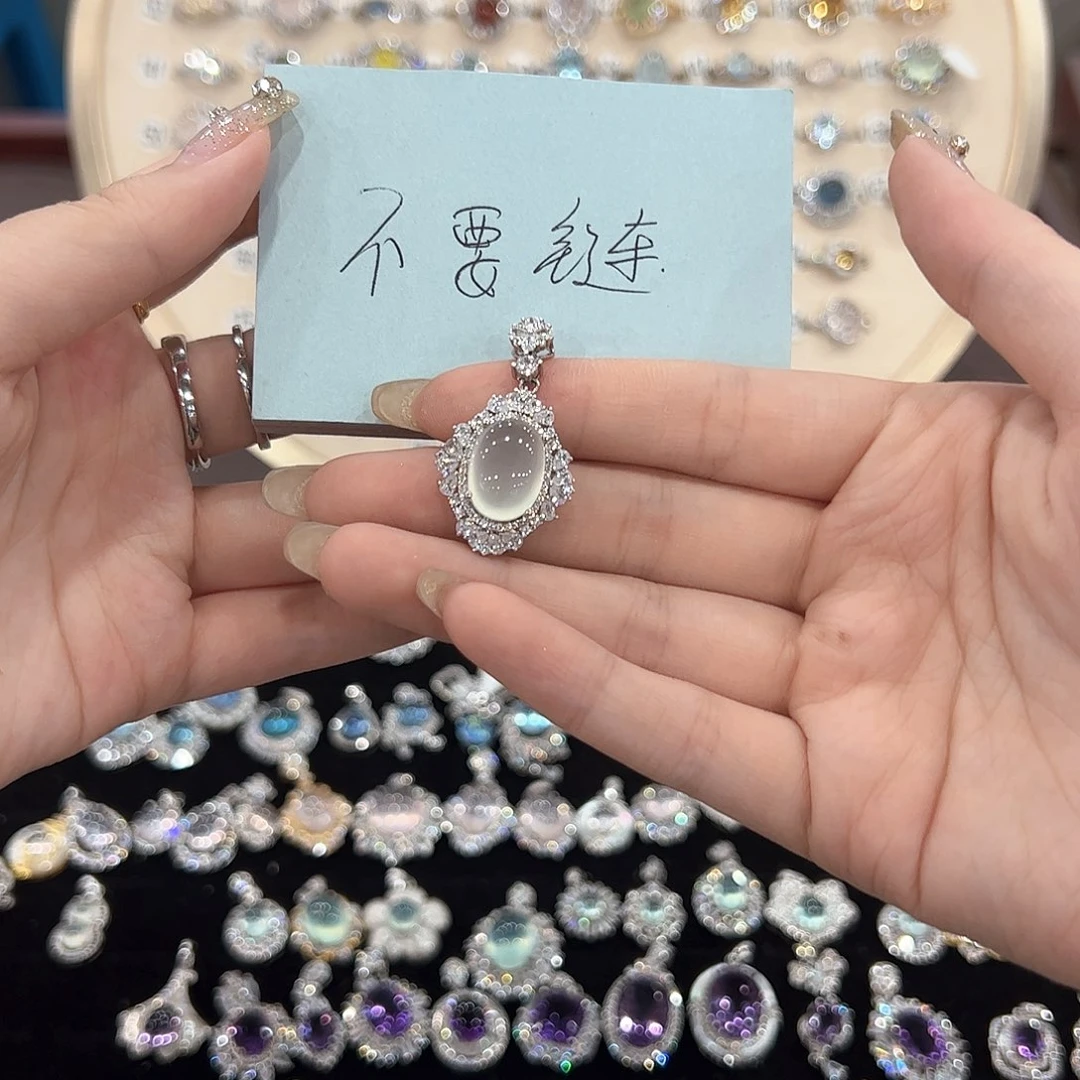 蛇纹石玉银S925镶嵌戒指我**天