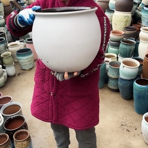 口29高28瑕疵盆子。