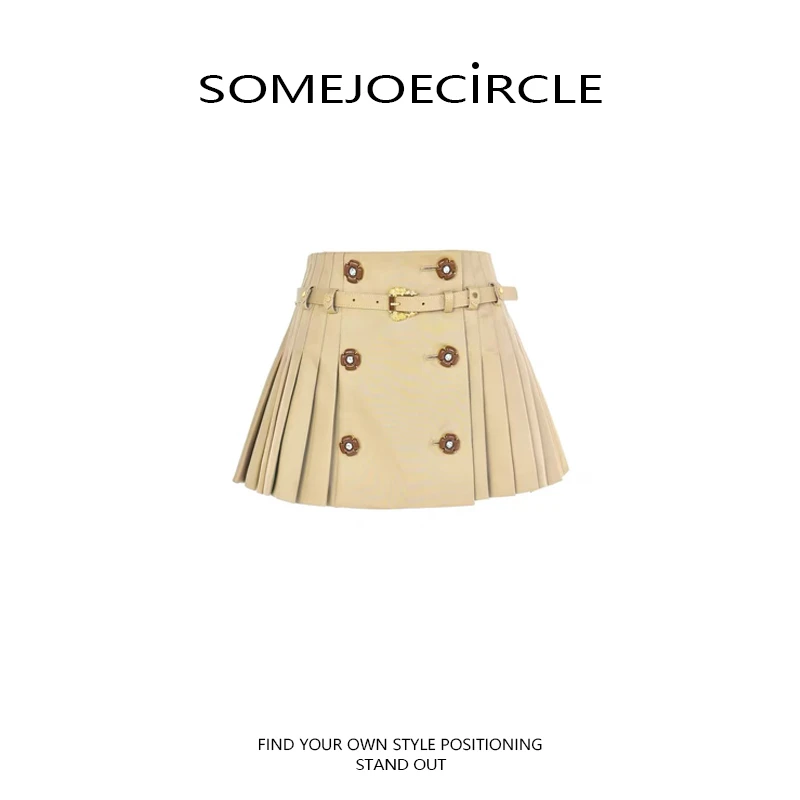 SOMEJOECIRCLE杨超越同款25新款高腰A版百褶短裙Z6967