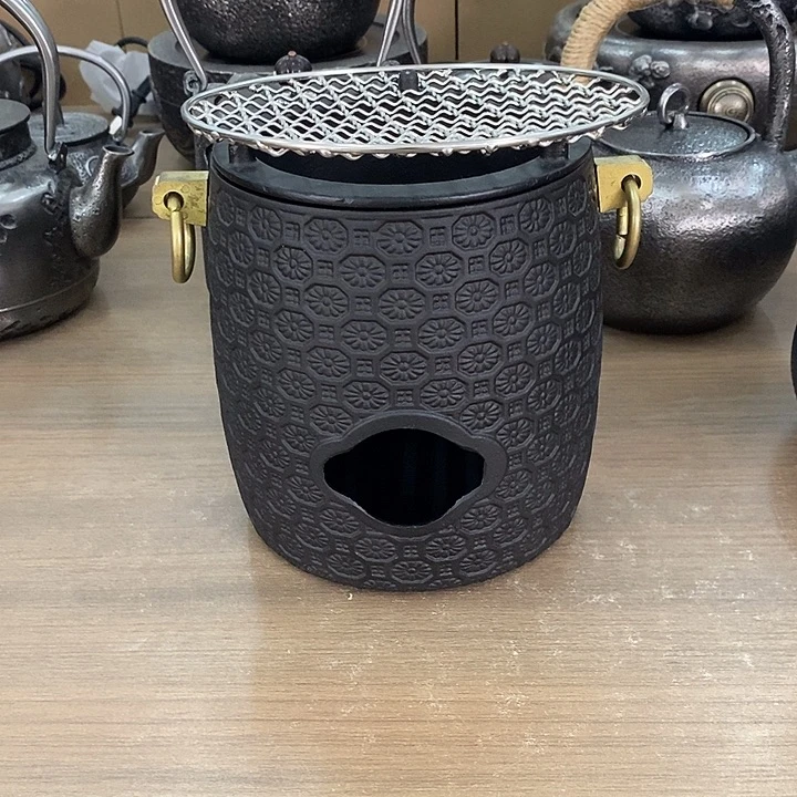 团花铸铁碳炉纯手工打造