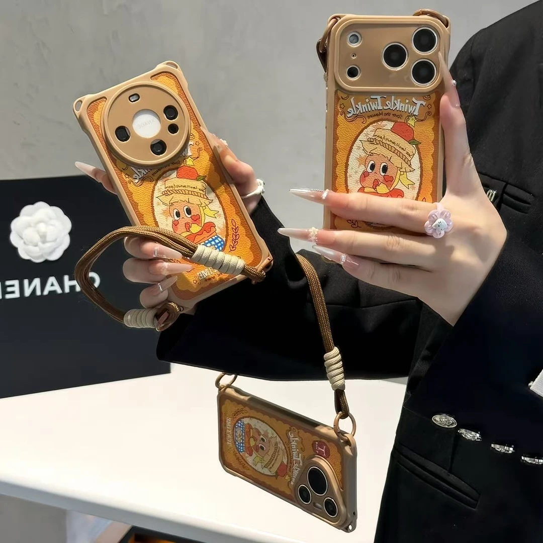 美味时刻星星人挂绳适用苹果17手机壳iPhone小米14vivoppo华为p70