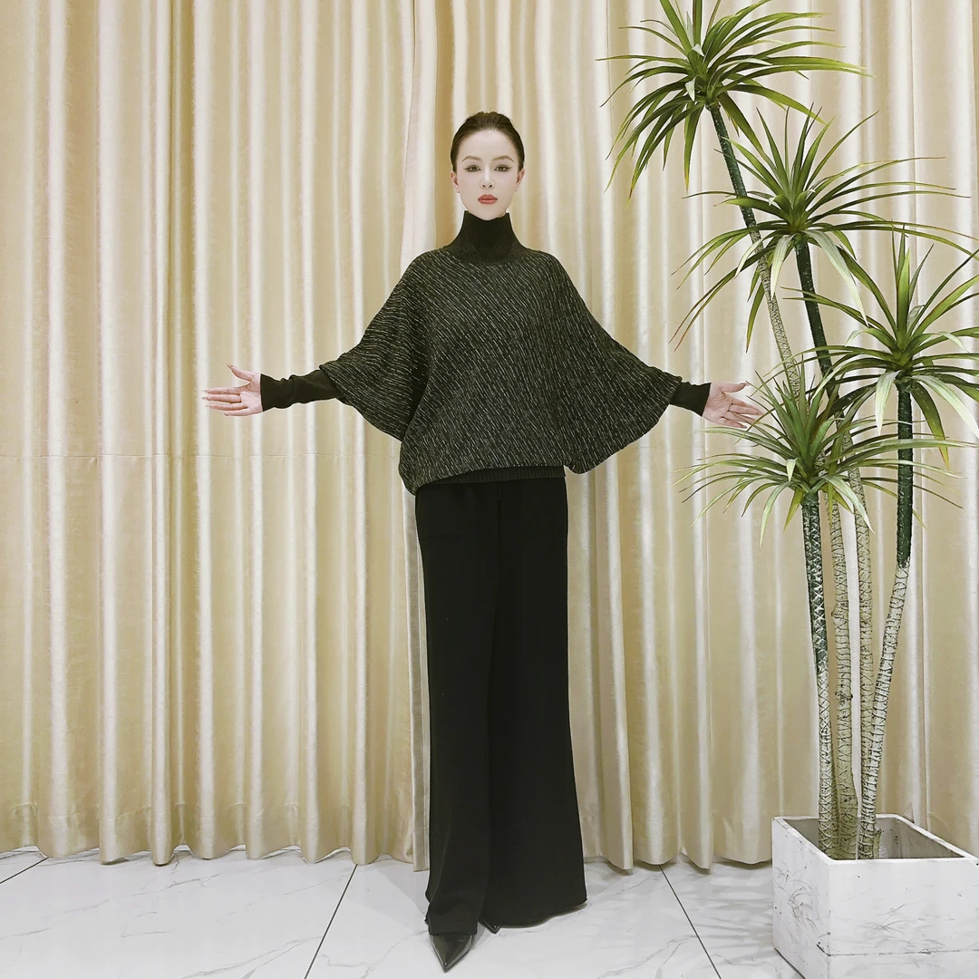 9893【单上衣】灰卡金线针织师优雅时尚轻奢气质休闲宽松针织衫