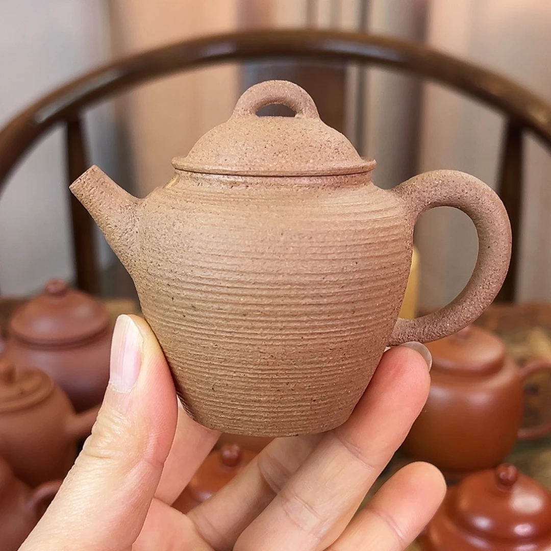 紫砂茶壶精品原矿 君逸 全手工制作 130 松花泥