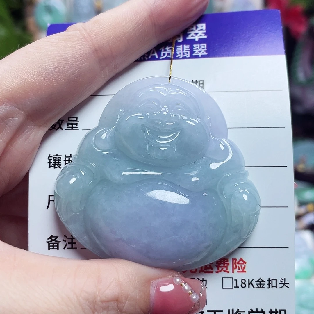 翡翠未镶嵌颈饰佛公31