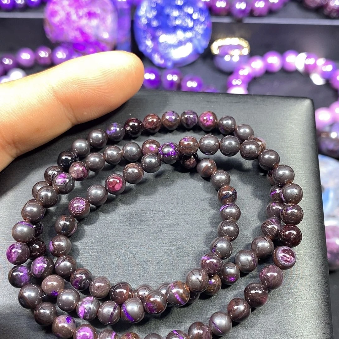 苏纪石（舒俱来）未镶嵌南非老矿舒俱来丝绒多圈