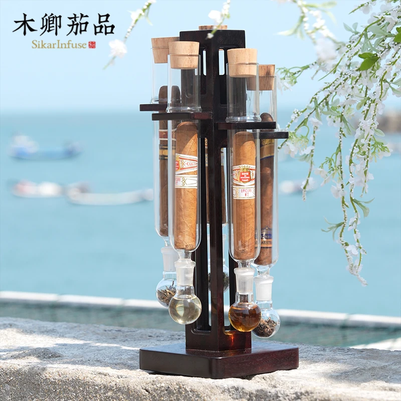 木卿茄品 雪茄养护熏香管密封醇化保湿盒DIY风味雪茄紫檀木架礼物