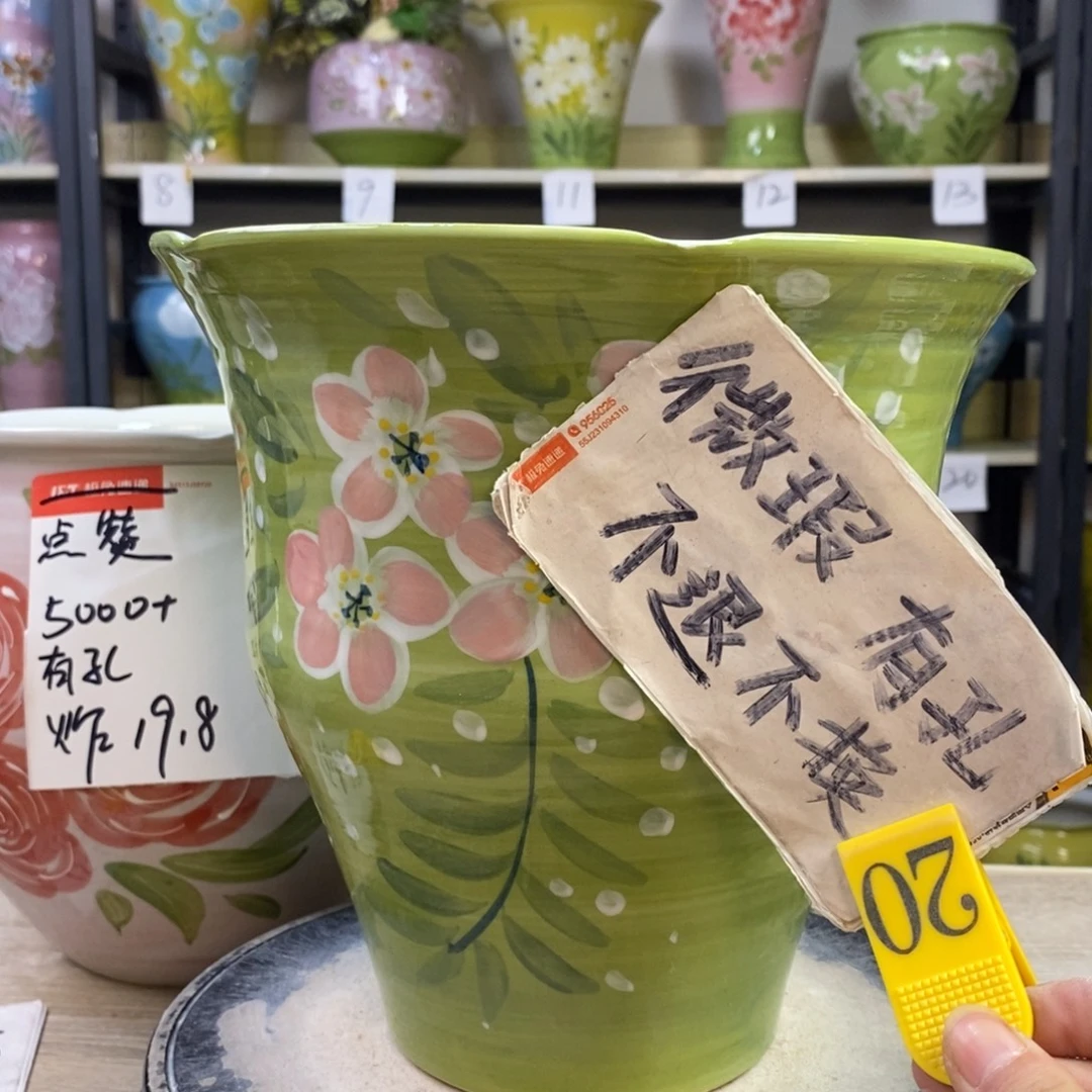 景德镇手工手绘陶瓷花盆