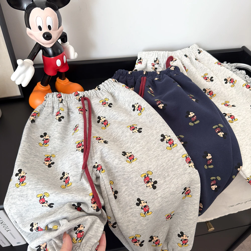 2025春季亲子新款休闲裤儿童卫裤新款童装宝宝洋气满印运动裤W