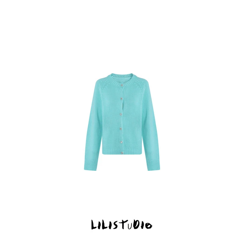 「薄荷轻语」不理理早春新款女装时尚百搭圆领气质休闲洋气毛衣女