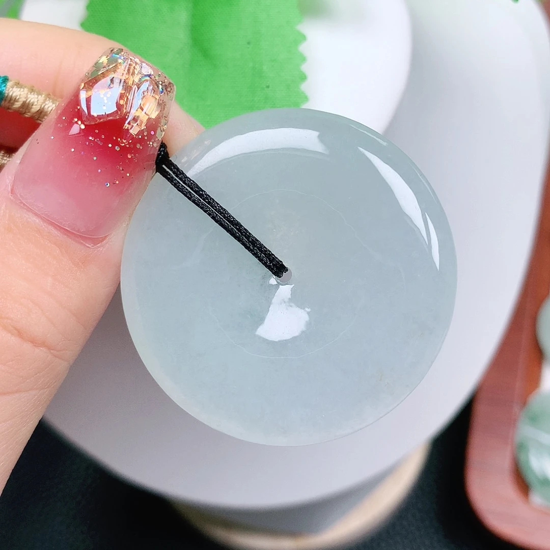 翡翠未镶嵌颈饰平安39-6