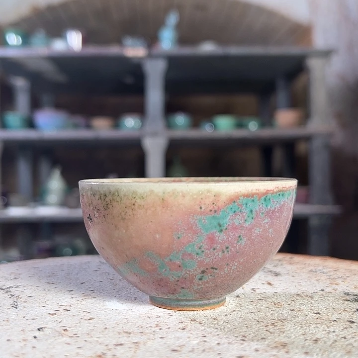 瓷片钧瓷小摆件杯子57