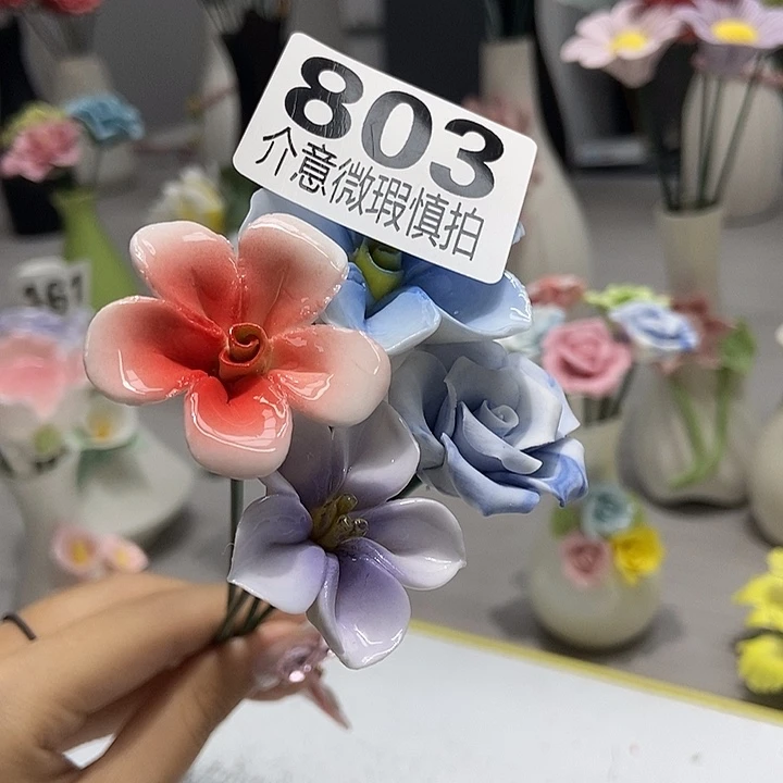 陶瓷纯手工捏花设计