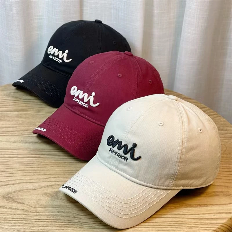 新款大头围棒球帽女时尚鸭舌帽春夏刺绣百搭显脸小潮