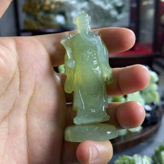 蛇纹石玉手把件未镶嵌A****.
