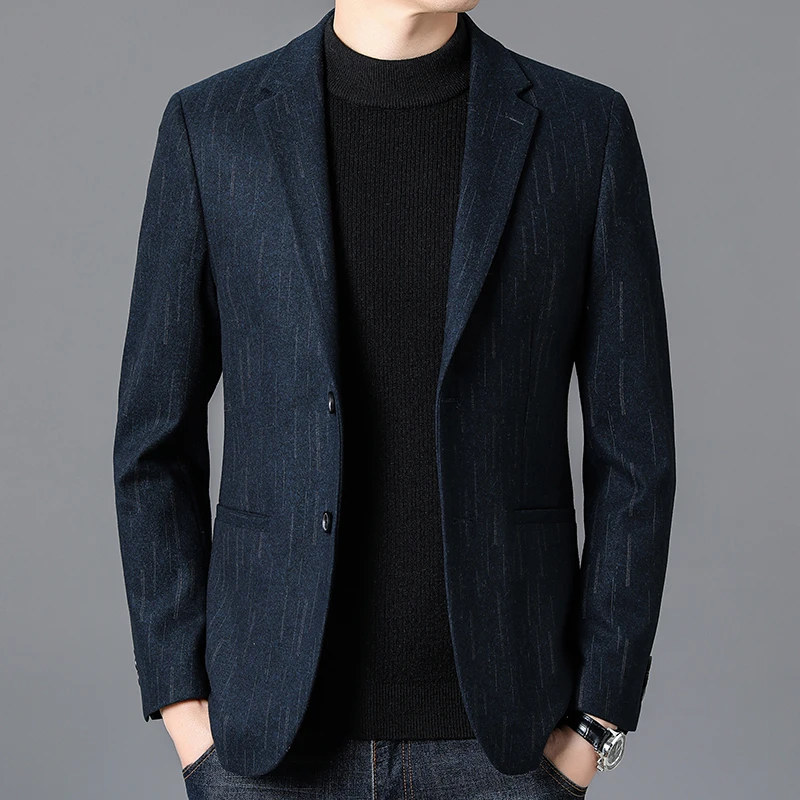 2025春季新款男士商务休闲时尚西服高档品质舒适柔软百搭男装西服