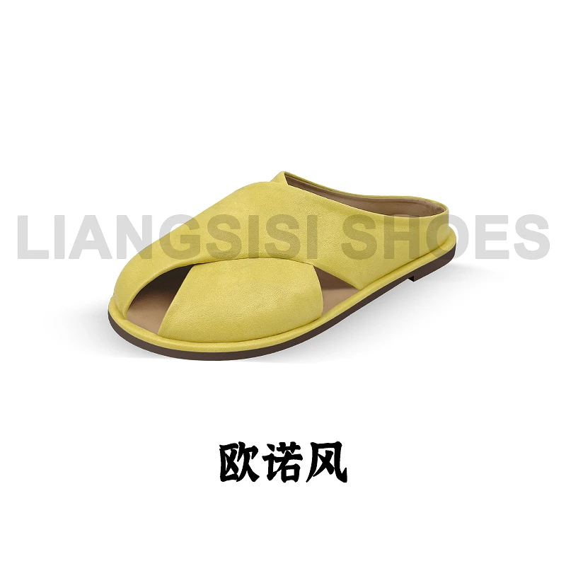 【欧诺风】2025夏季新款百搭鱼嘴女鞋半拖-25306