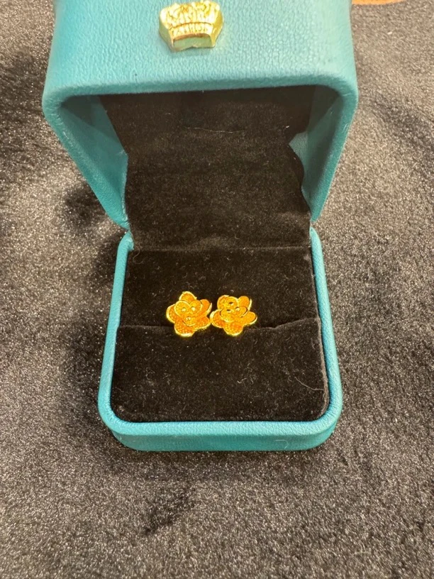 ED3580 玫瑰花耳钉