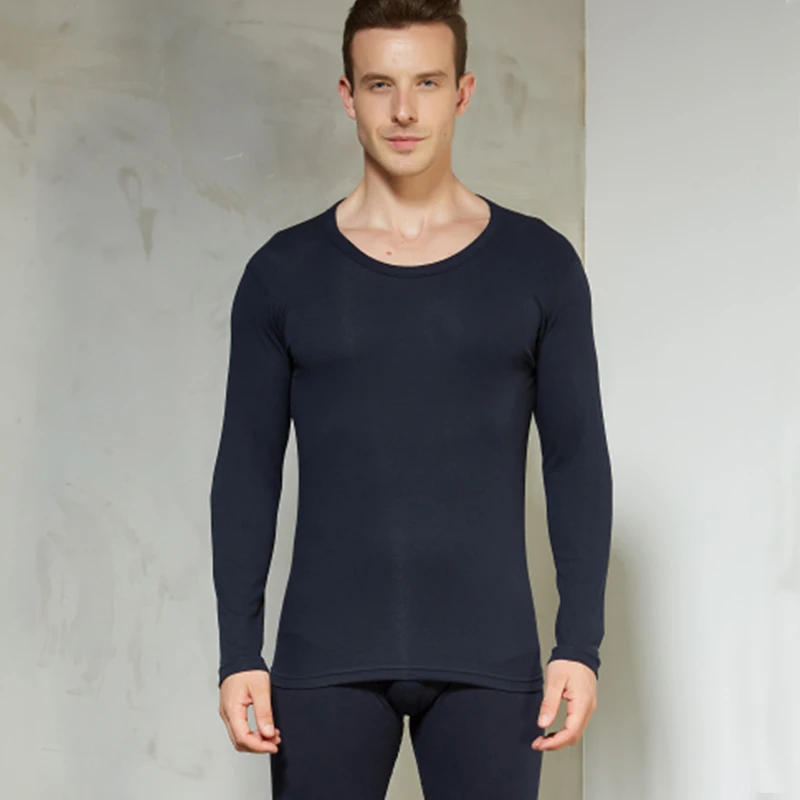 男士莱卡棉秋衣秋裤套装冬季打底保暖内衣