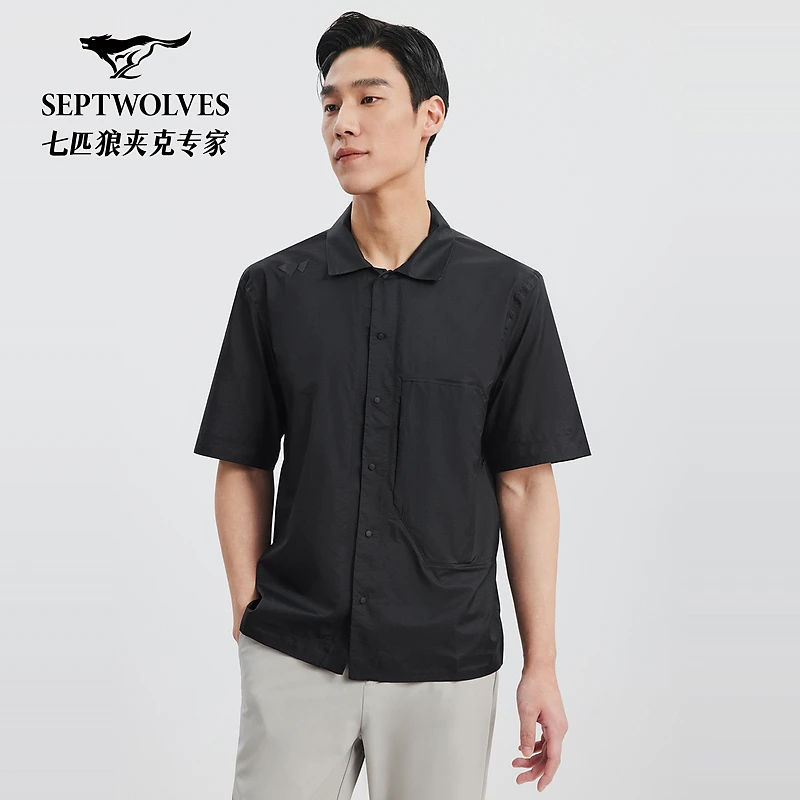 七匹狼短袖衬衫1H1D30504627