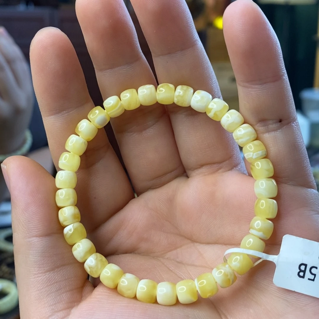 未镶嵌琥珀手串改**生6.8mm精工直切
