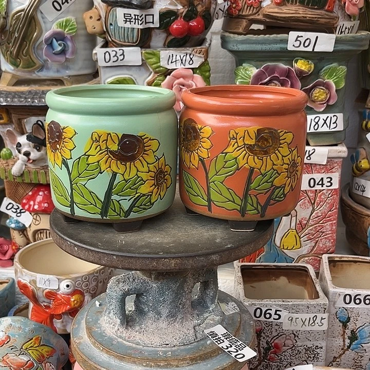 粗陶材质多肉花盆