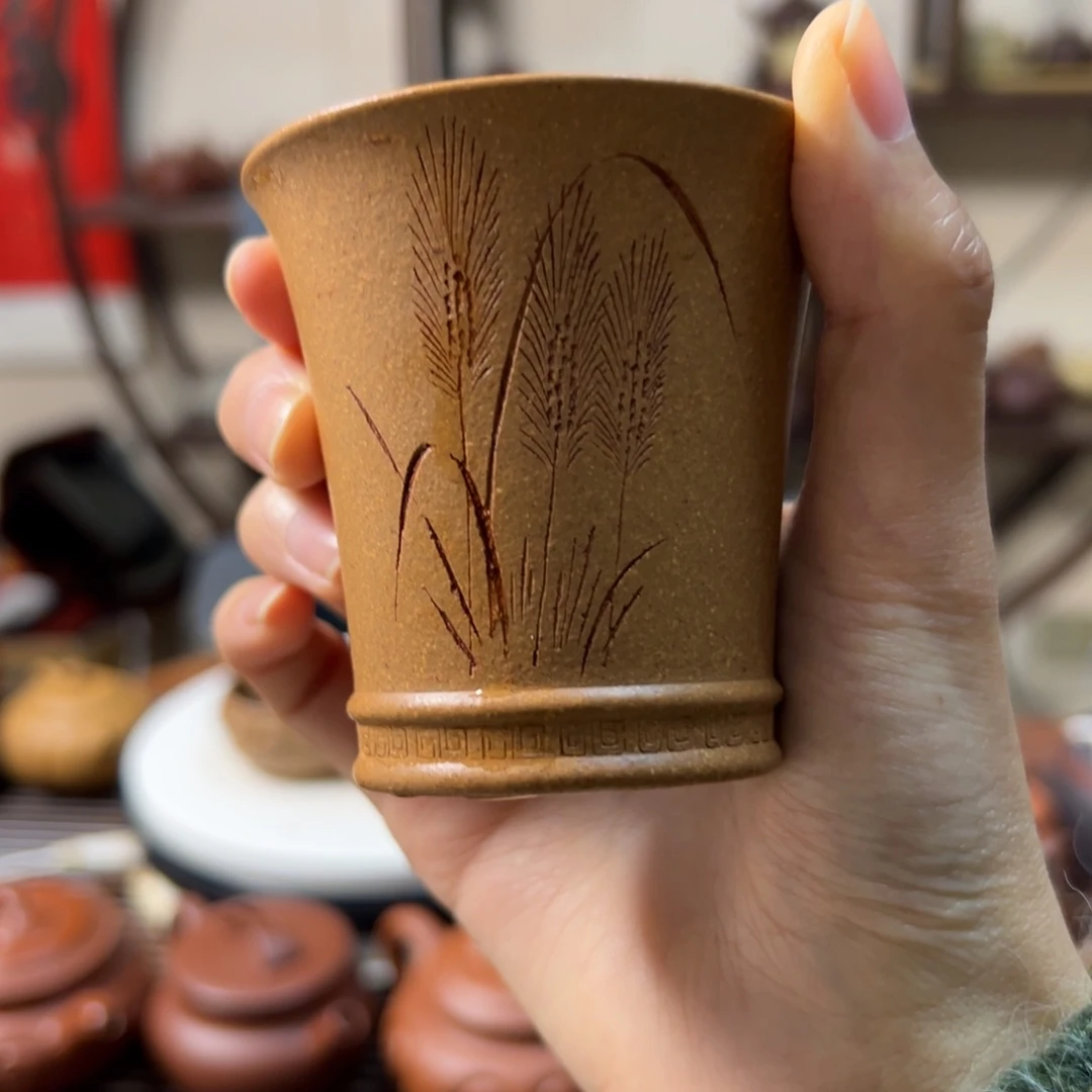 紫砂茶壶心**钟段泥麦穗杯80