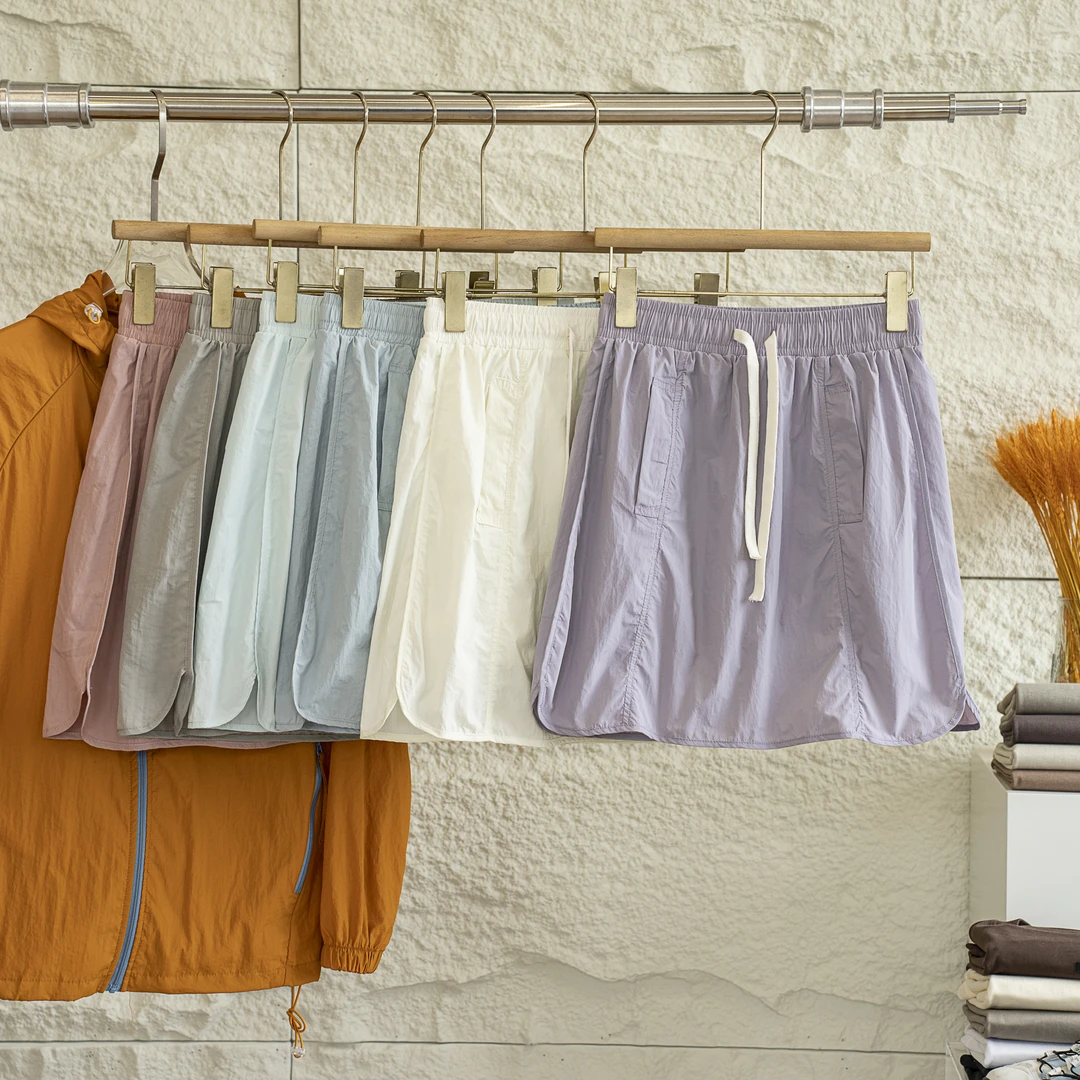 多巴胺彩色系女双层防走光宽松A字型冰感轻薄工装山系机能风短裙